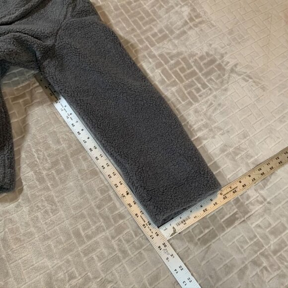 Denim & Co Woemsn Small Jacket Gray Teddy Sherpa With Pockets Paisley Lining - Picture 9 of 13